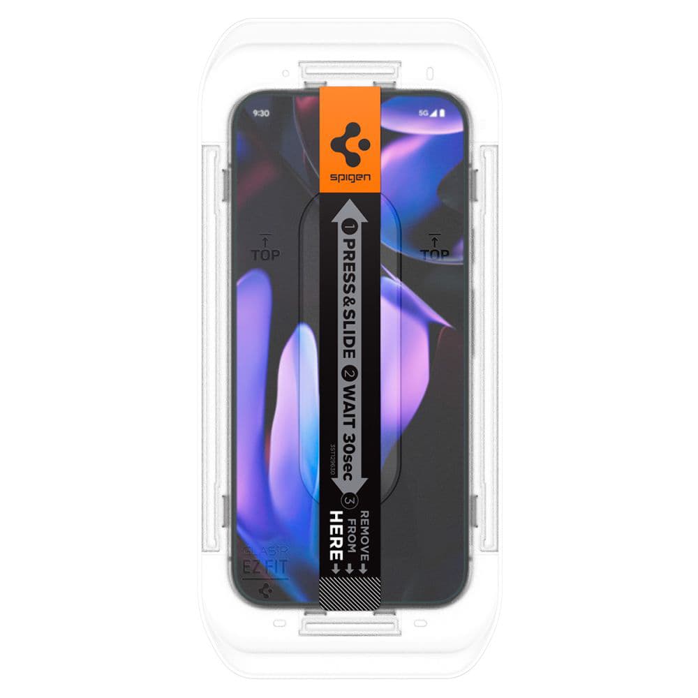 Spigen Glas.tR EZ-FIT (2 ks) Google Pixel 9 / 9 Pro Privacy černá - náhled 3