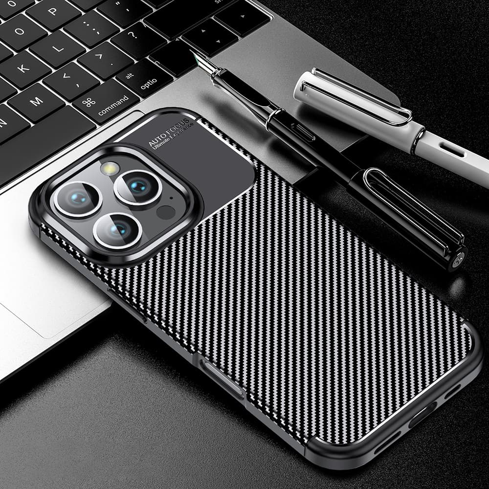 Pouzdro Techsuit CarbonFiber pro OnePlus 13R černé - náhled 3