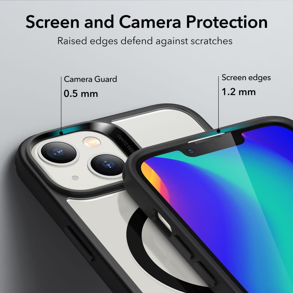 ESR Klasický Hybrid HaloLock iPhone 14 iPhone 13 Průhledná Černá - náhled 3
