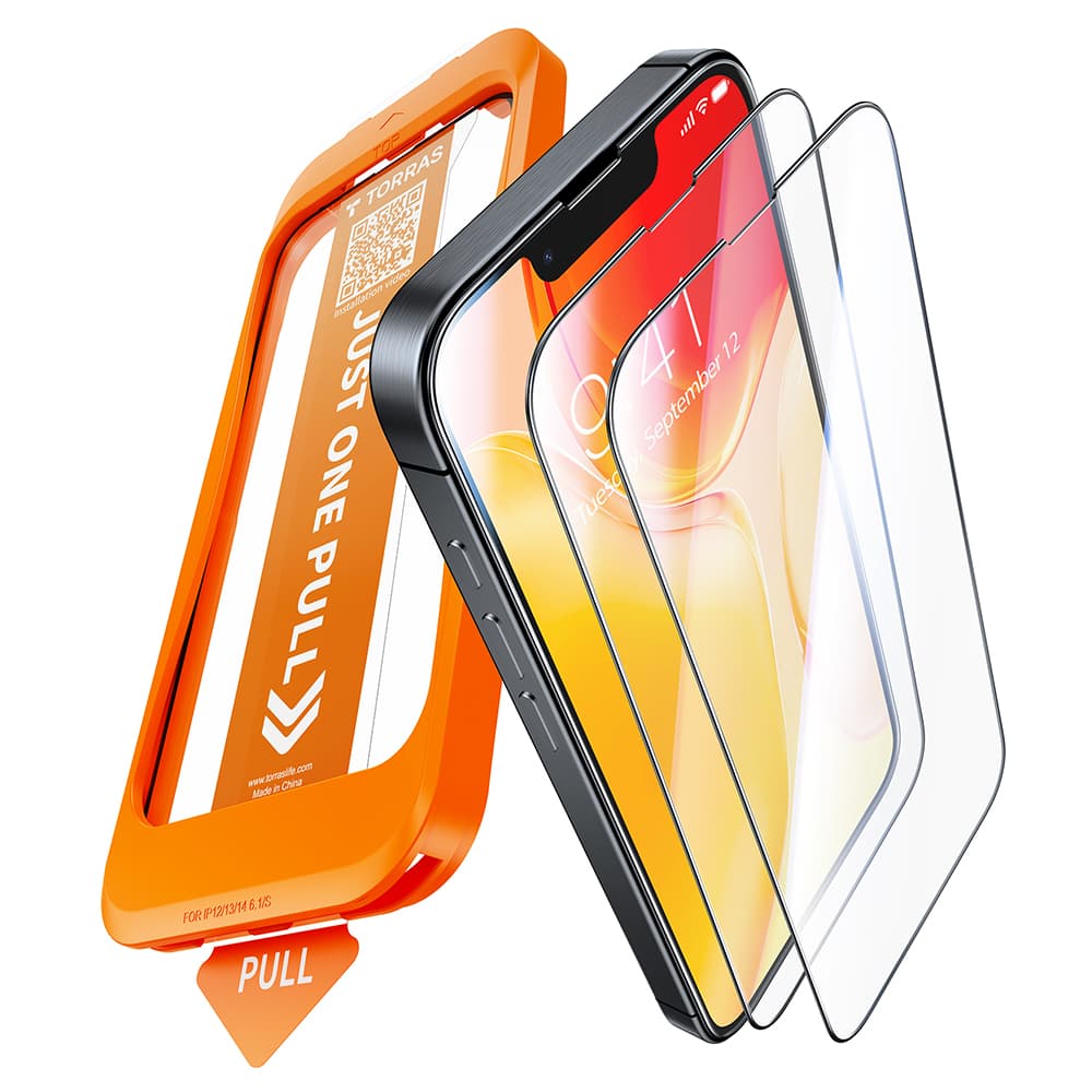 Torras GlassGo Install Master (2 balení) iPhone 16e černá - náhled 3