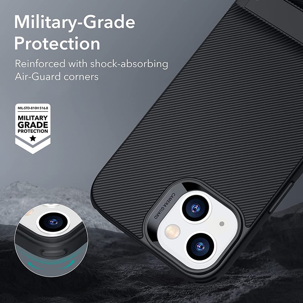 ESR Air Shield Boost Kickstand iPhone 14 Plus Průsvitná černá - náhled 3