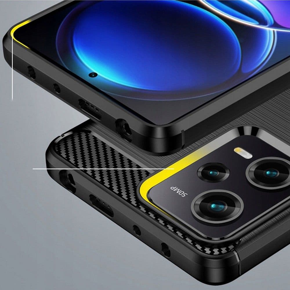 Techsuit Karbon Silikon Xiaomi Redmi Note 12 Pro 5G Poco X5 Pro Černý - náhled 3