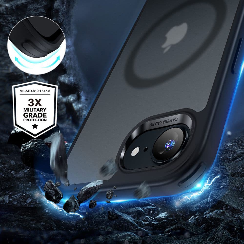 ESR Classic Hybrid HaloLock pro iPhone 16e v matné černé - náhled 3