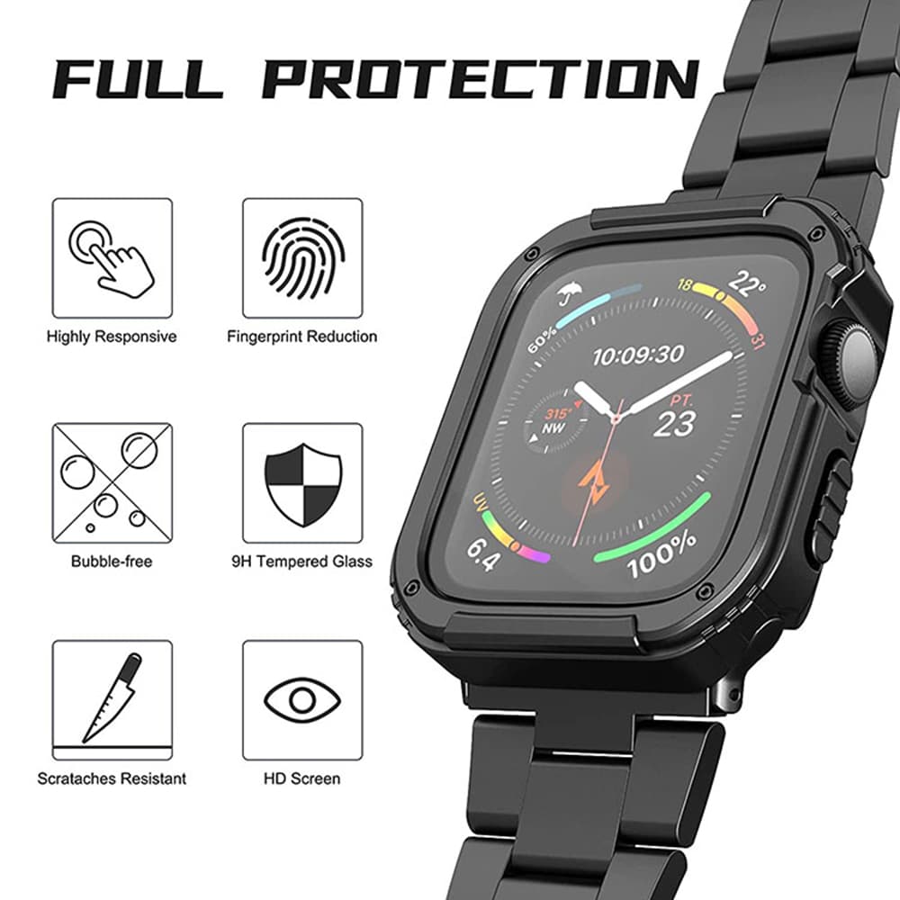 Lito Pouzdro s ochranou displeje 360 Apple Watch 1 2 3 38mm Blue - náhled 3