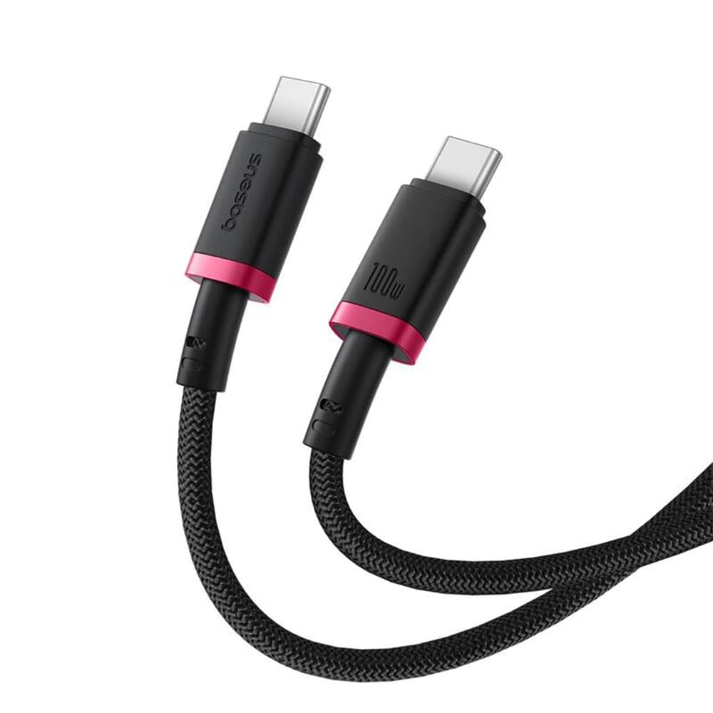 Baseus - datový kabel Dura Series (P10377803U01-01) - pro MacBook, Type-C, rychlé nabíjení, PD 100W, 480Mbps, 1m - červeno-černý - náhled 3