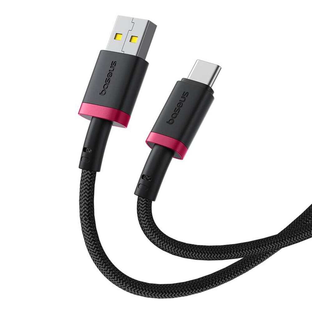 Baseus Data Cable Dura Series USB na Type-C Rychlé nabíjení 60W 2m červená černá - náhled 3