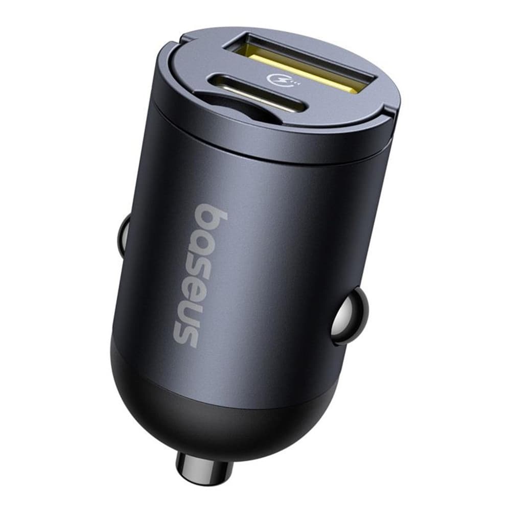 Baseus Car Charger Tiny Star Mini USB Type-C 30W s vestavěnou rukojetí černý - náhled 3
