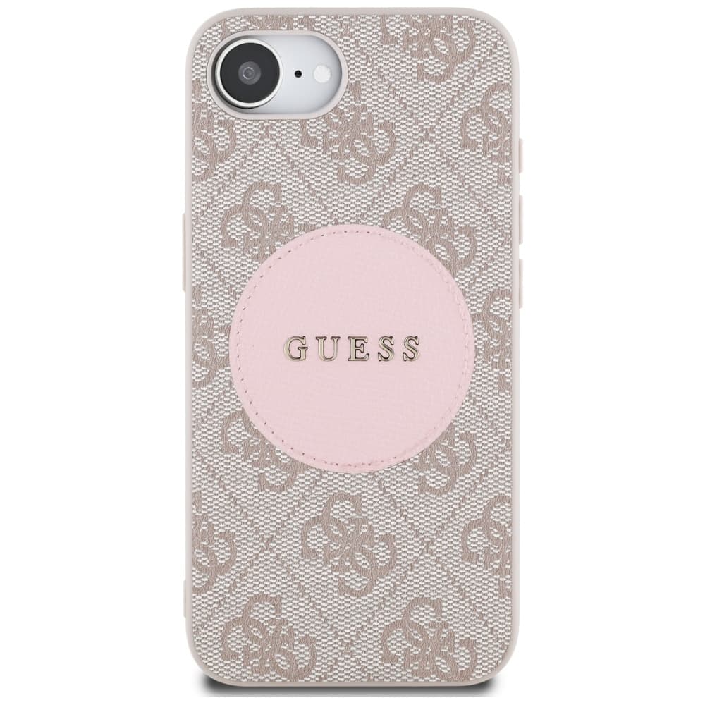 Guess 4G Circle Classic Logo MagSafe iPhone 16e růžová - náhled 3