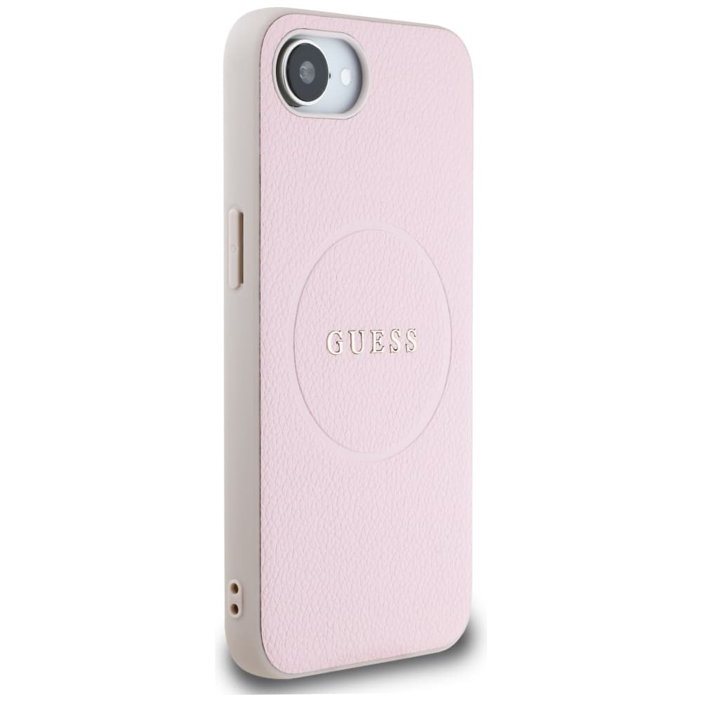 Guess Grained Gold Ring MagSafe iPhone 16e Růžová - náhled 3