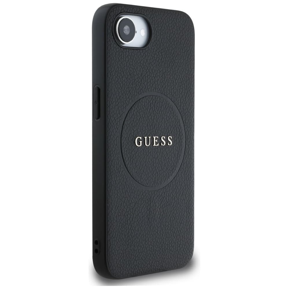 Guess Grained Gold Ring MagSafe GUHMPSE4PGHSMMK iPhone 16e černý - náhled 3