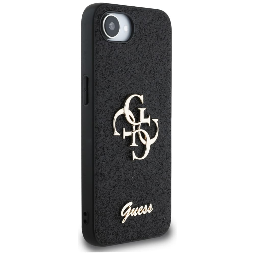 Guess Glitter Fixed Big 4G GUHCPSE4HG4SGK iPhone 16e Černá - náhled 3