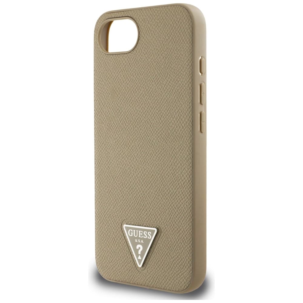 Guess Grained PU Triangle Logo MagSafe GUHMPSE4PGTSPSW iPhone 16e hnědý - náhled 3