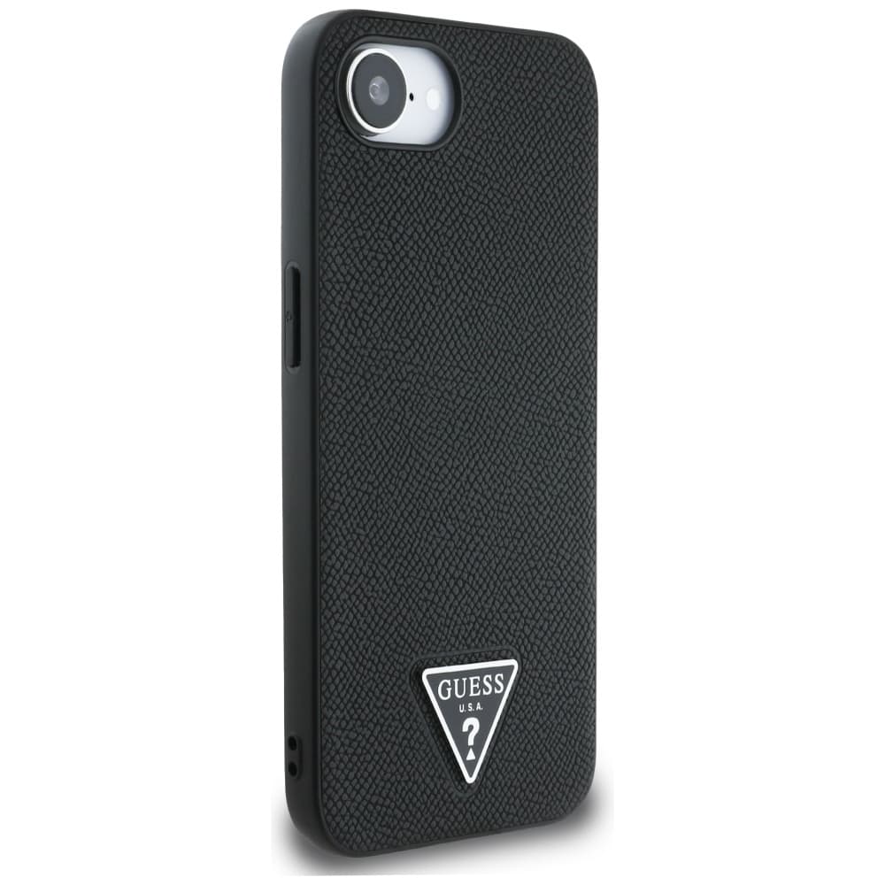 Guess Grained PU Triangle Logo MagSafe GUHMPSE4PGTSPSK iPhone 16e černý - náhled 3