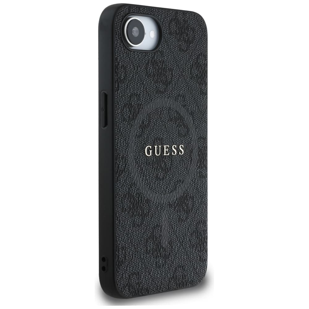 Guess 4G Ring Classic Logo MagSafe iPhone 16e Černý - náhled 3