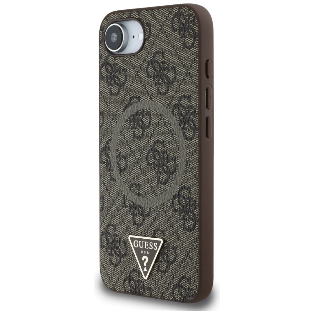 Guess 4G Ring Triangle Logo MagSafe GUHMPSE4P4TDPW iPhone 16e hnědý - náhled 3