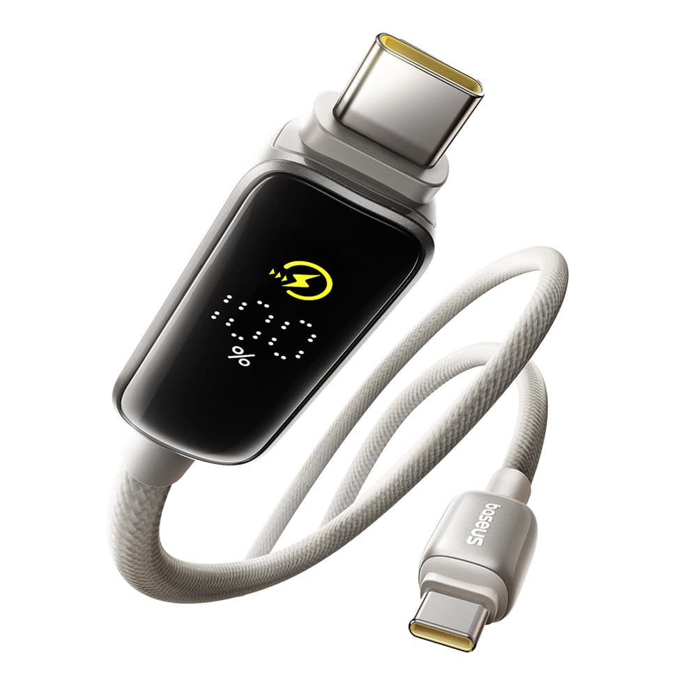 Baseus Data Cable Vipow Type-C Rychlé Nabíjení Displej Režim Spánku 100W 1m Galaxy Přírodní Titan - náhled 3
