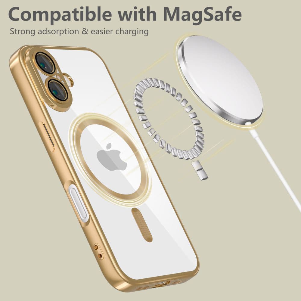 Techsuit Luxury Crystal MagSafe pro iPhone 16e růžová - náhled 3