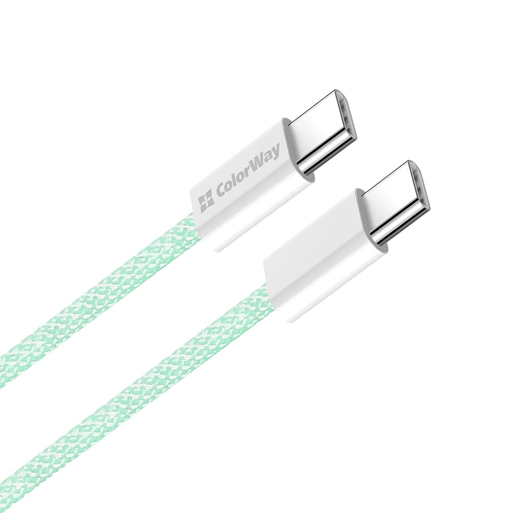 ColorWay Data Cable CW-CBPDCC061-G pro MacBook Pro Type-C na Type-C PD 60W 1m zelená - náhled 3