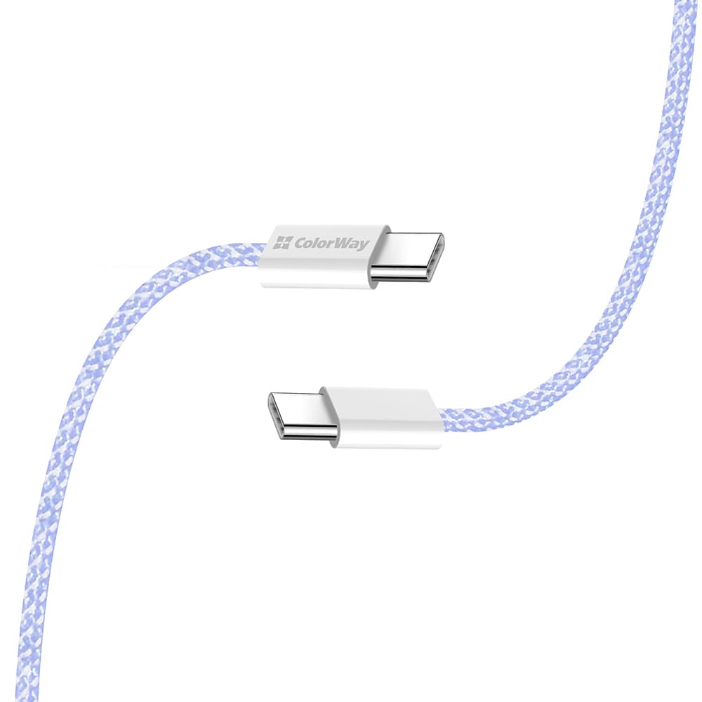 ColorWay Data Cable pro MacBook Pro Type-C na Type-C PD 60W 1m fialová - náhled 3