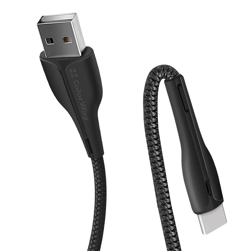 ColorWay Data Cable USB na Type-C pro synchronizaci a nabíjení 1m černá - náhled 3