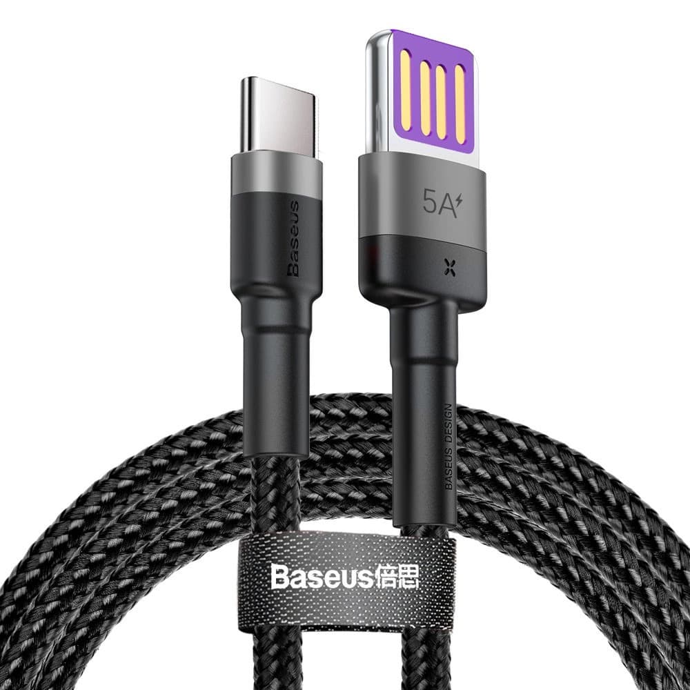 Baseus Data Cable Cafule Series Metal USB na Type-C Rychlonabíjení 1m Černá - náhled 3
