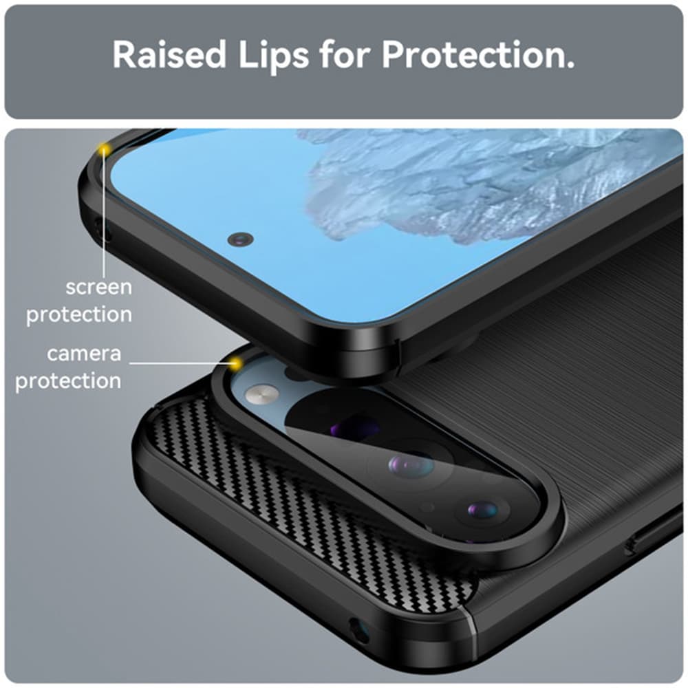 Techsuit Karbon Silikon Google Pixel 9 Pro 9 Černá - náhled 3