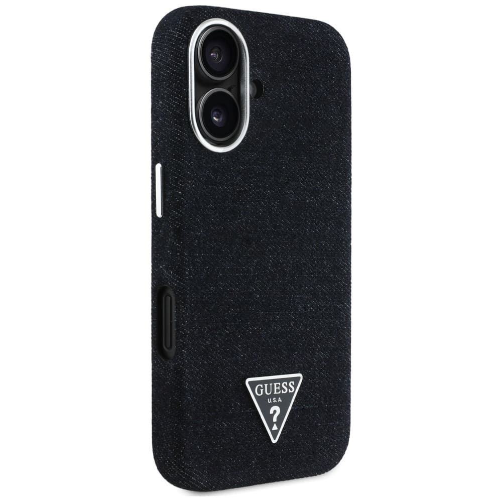 Guess Denim Triangle Logo MagSafe GUHMP16SRJFWTLK iPhone 16 černá - náhled 3
