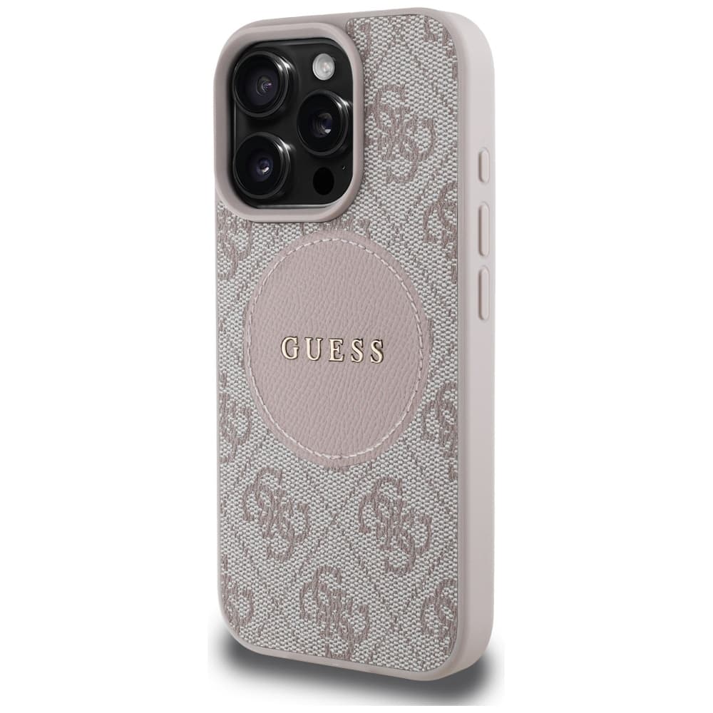 Guess 4G Circle Classic Logo MagSafe iPhone 16 Pro růžová - náhled 3