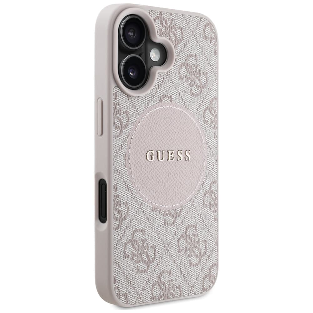 Guess 4G Circle Classic Logo MagSafe iPhone 16 Růžová - náhled 3