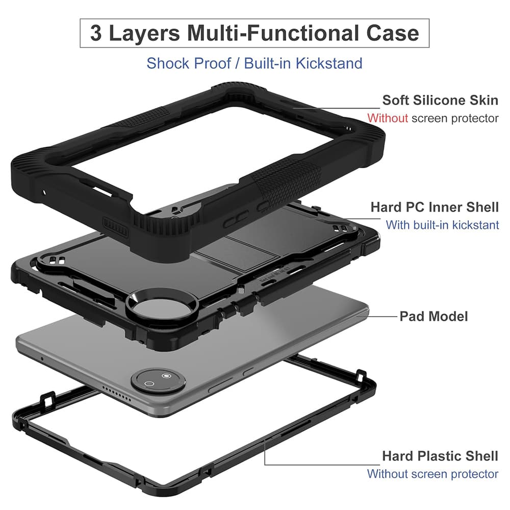 Techsuit Rugged TabShell s ochranou displeje pro Xiaomi Pad 7 černá - náhled 3