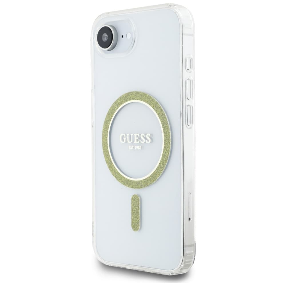 Guess IML Glitter Circle MagSafe GUHMPSE4HFGERET iPhone 16e průhledný - náhled 3
