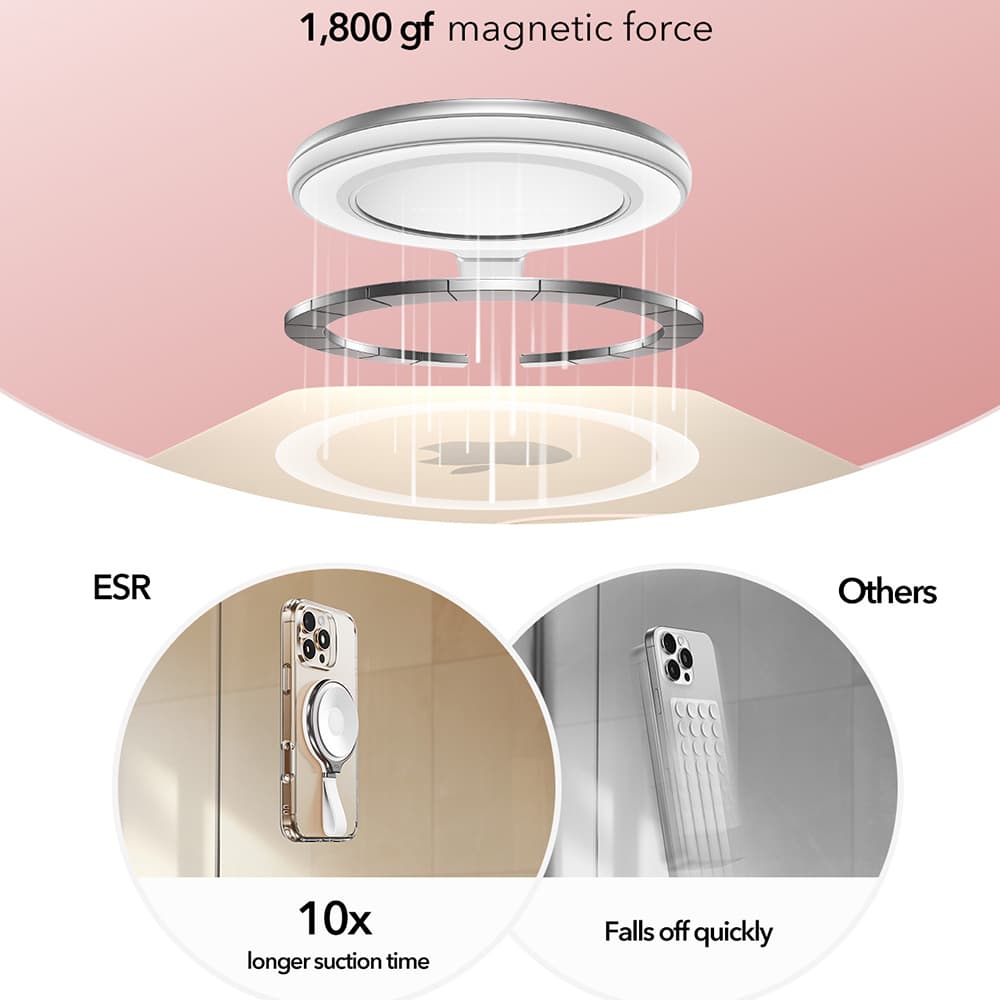 ESR Suction Phone Mount HaloLock Držák na telefon na zrcadlo bílý - náhled 3