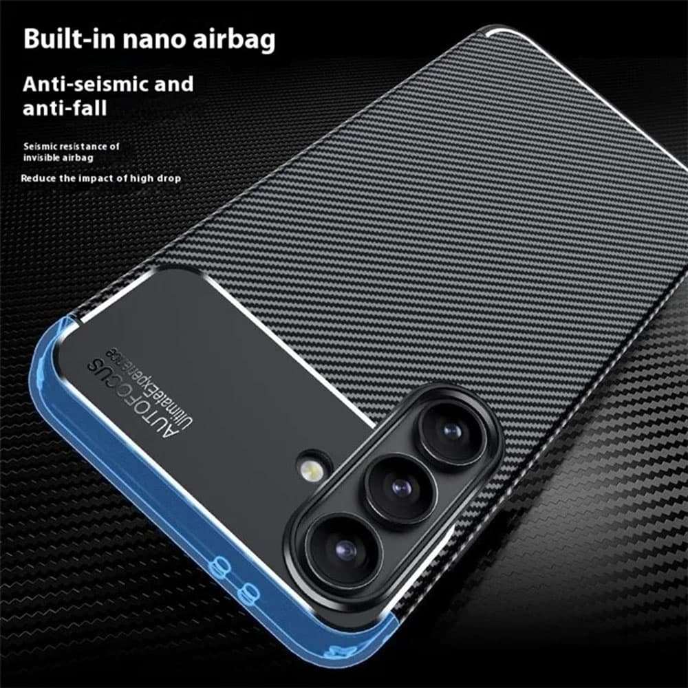 Techsuit CarbonFiber kryt Samsung Galaxy S24 FE černý - náhled 3