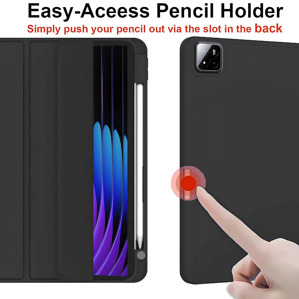 Pouzdro Techsuit Flex Trifold s držákem na tužku pro Xiaomi Pad 7/7 Pro černé - náhled 3