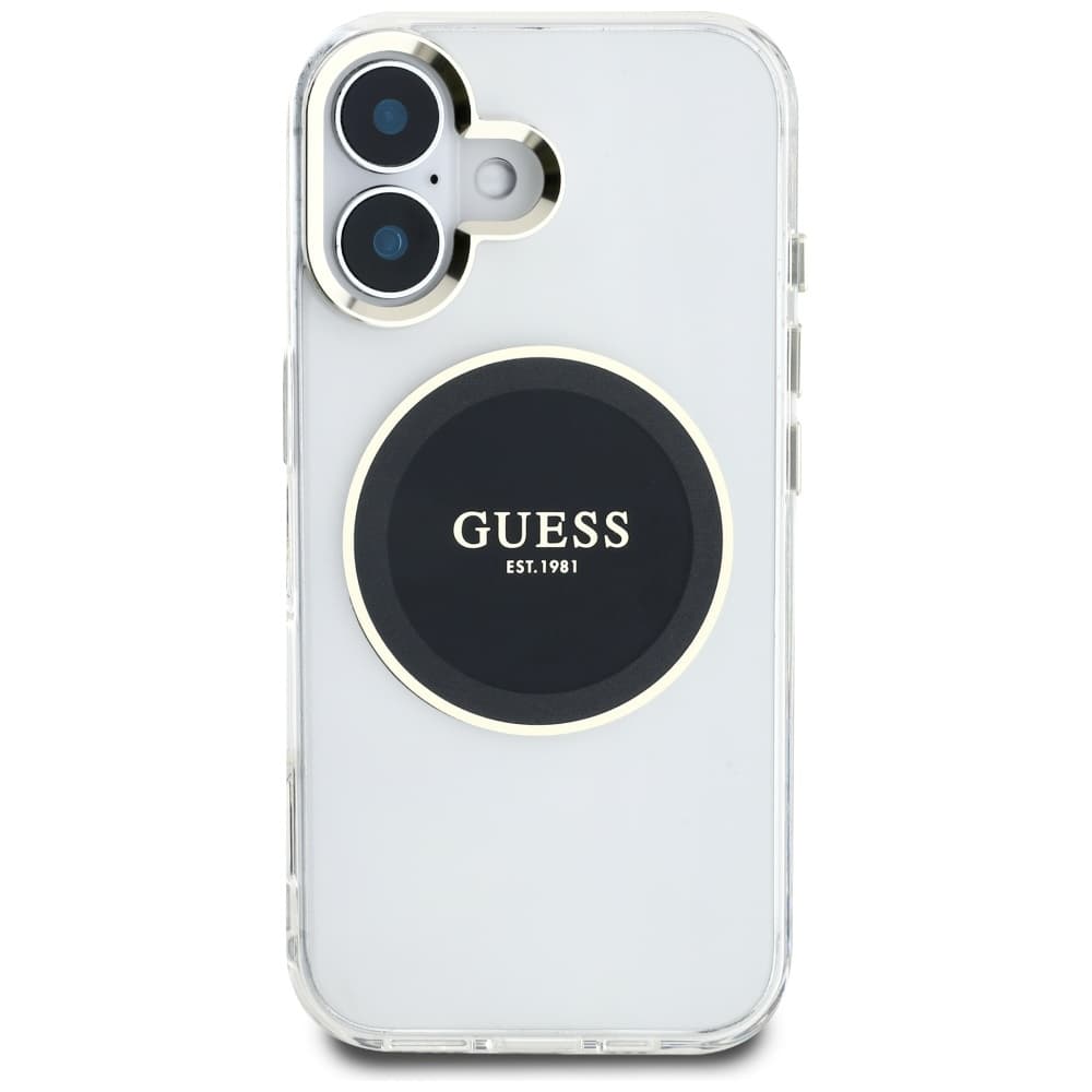 Guess IML Metal Colored Circle MagSafe GUHMP16SHTDRCEDK iPhone 16 černá - náhled 3
