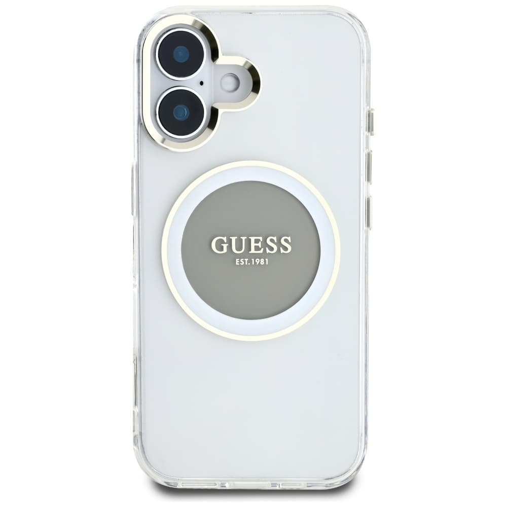 Guess IML Metal Colored Circle MagSafe GUHMP16SHTDRCEDG iPhone 16 šedá - náhled 3