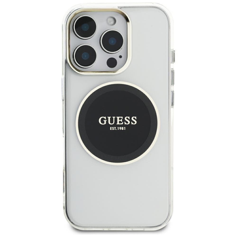 Guess IML Metal Colored Circle MagSafe iPhone 16 Pro Max černá - náhled 3
