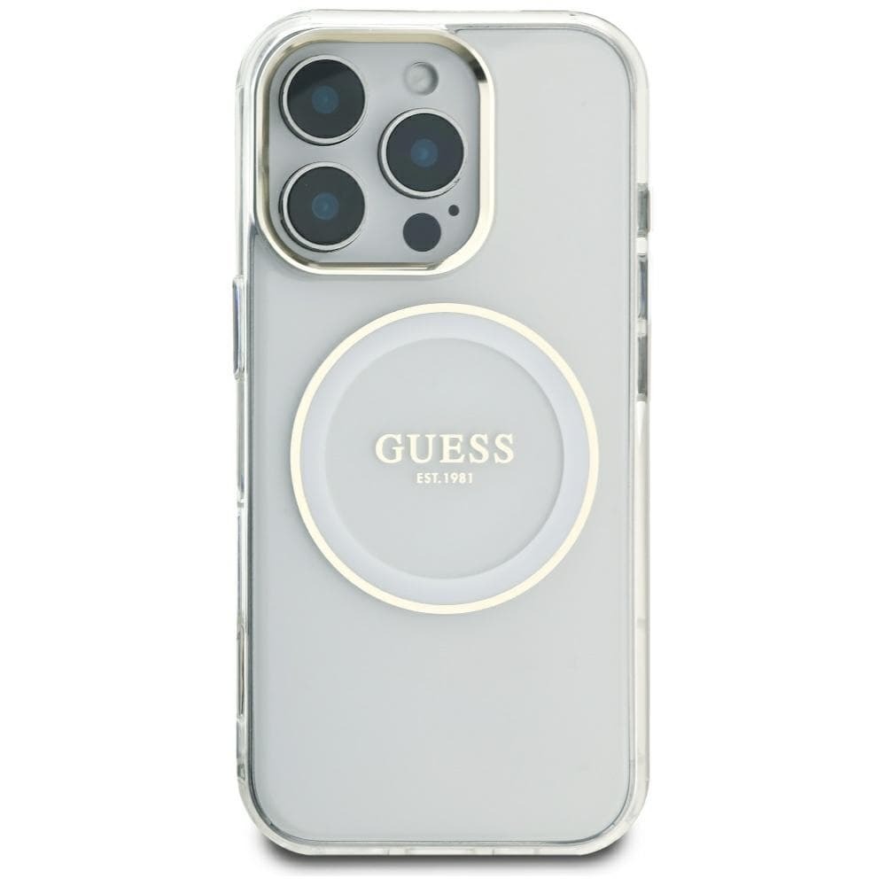 Guess IML Metal Colored Circle MagSafe iPhone 16 Pro Max bílá - náhled 3
