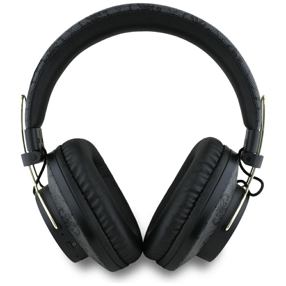 Guess Wireless Headphones 4G Metal Logo černá Bluetooth 5.3 ENC USB-C Eco-Leather On-ear 300mAh - náhled 3