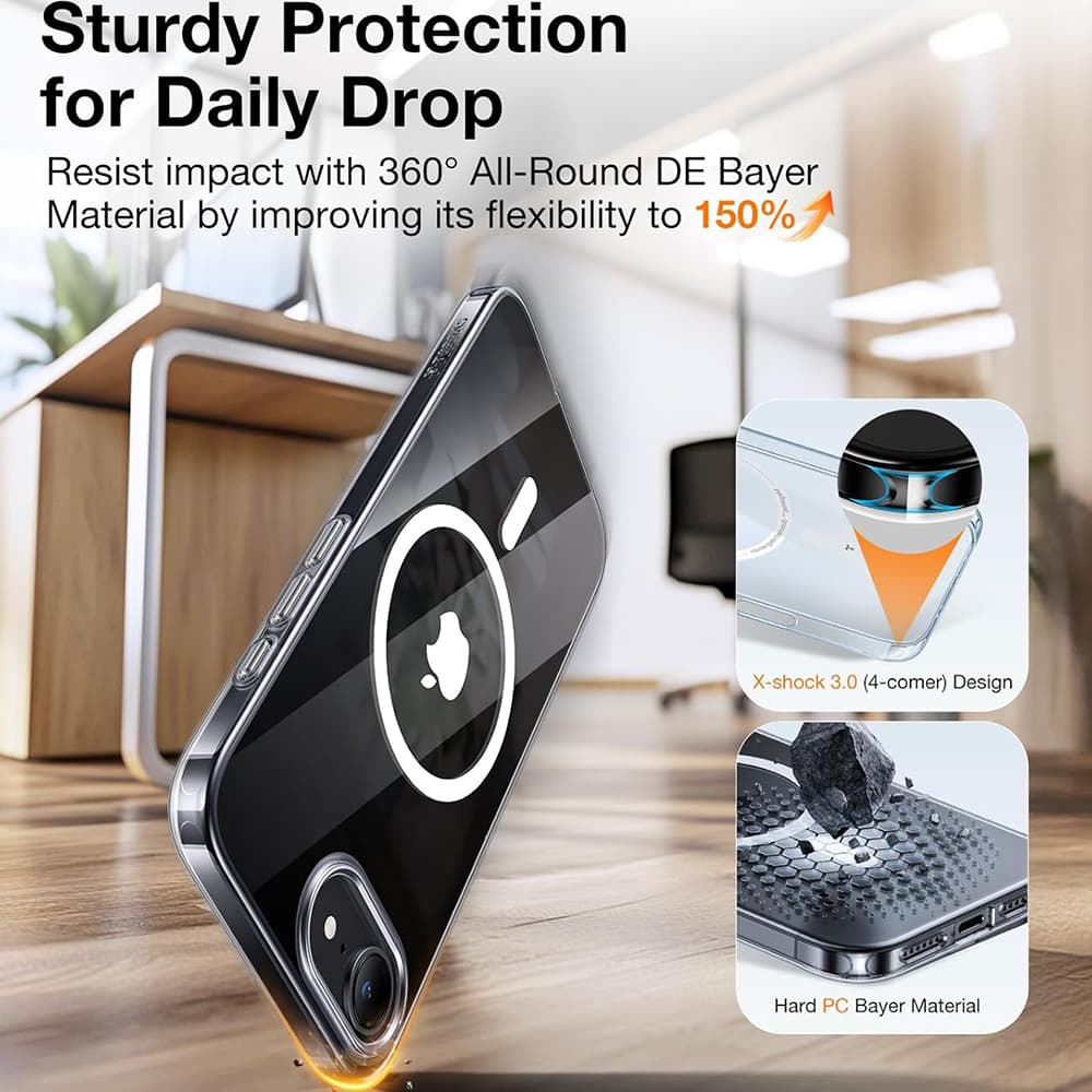 Torras OriginFit-Mag Series iPhone 16e průhledný obal - náhled 3