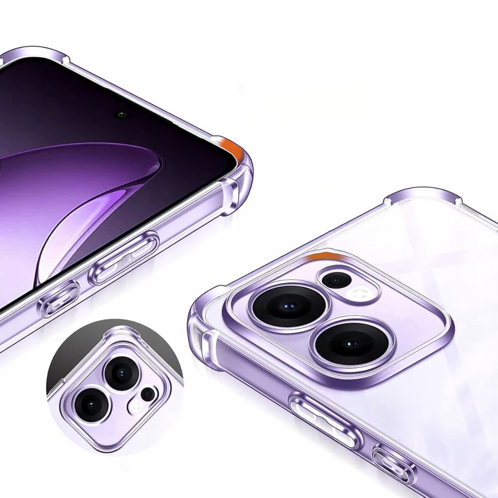 Techsuit nárazuvzdorný čirý silikon pro Oppo Reno13 F 4G 5G FS 5G čirý - náhled 3