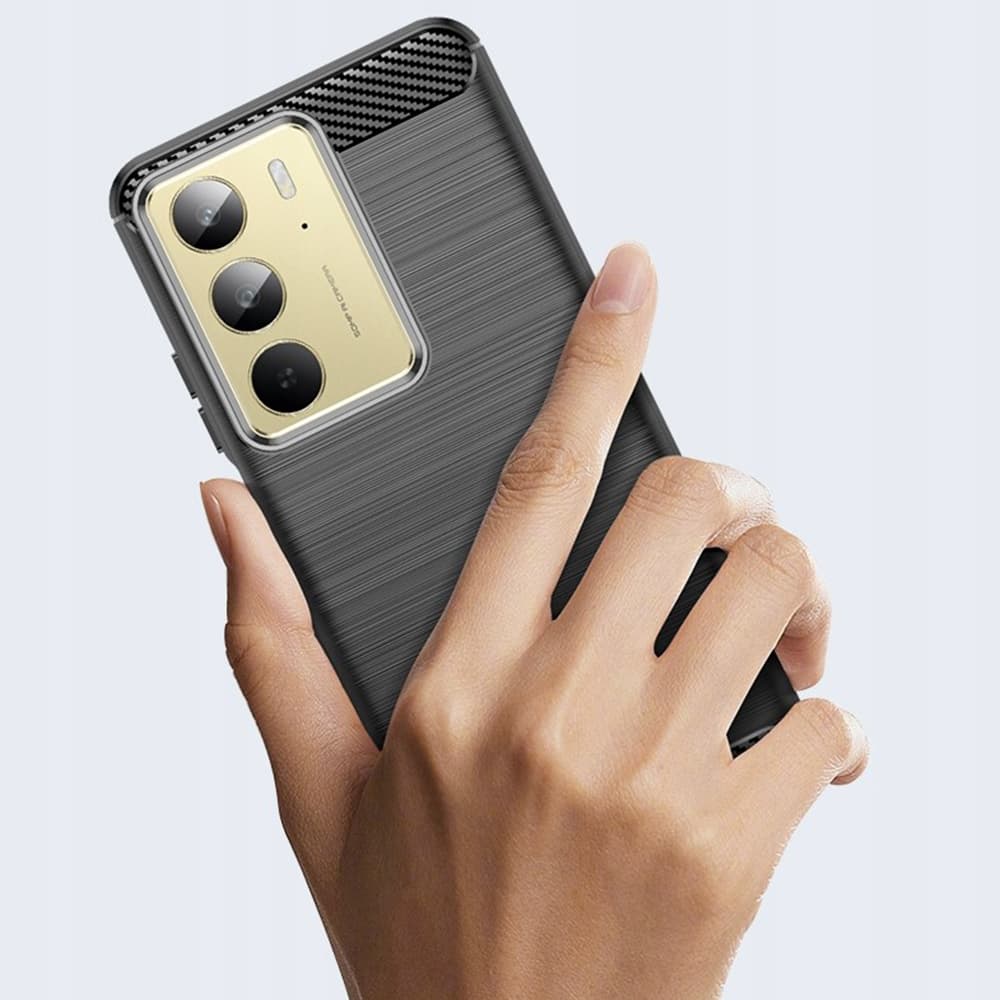 Techsuit Carbon Silicone pro Realme C75 Realme 14x černá - náhled 3