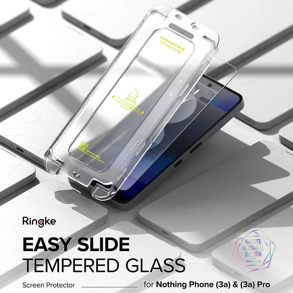 Ringke Easy Slide tvrzené sklo (2 ks) Nothing Phone (3a)/(3a) Pro čiré - náhled 3