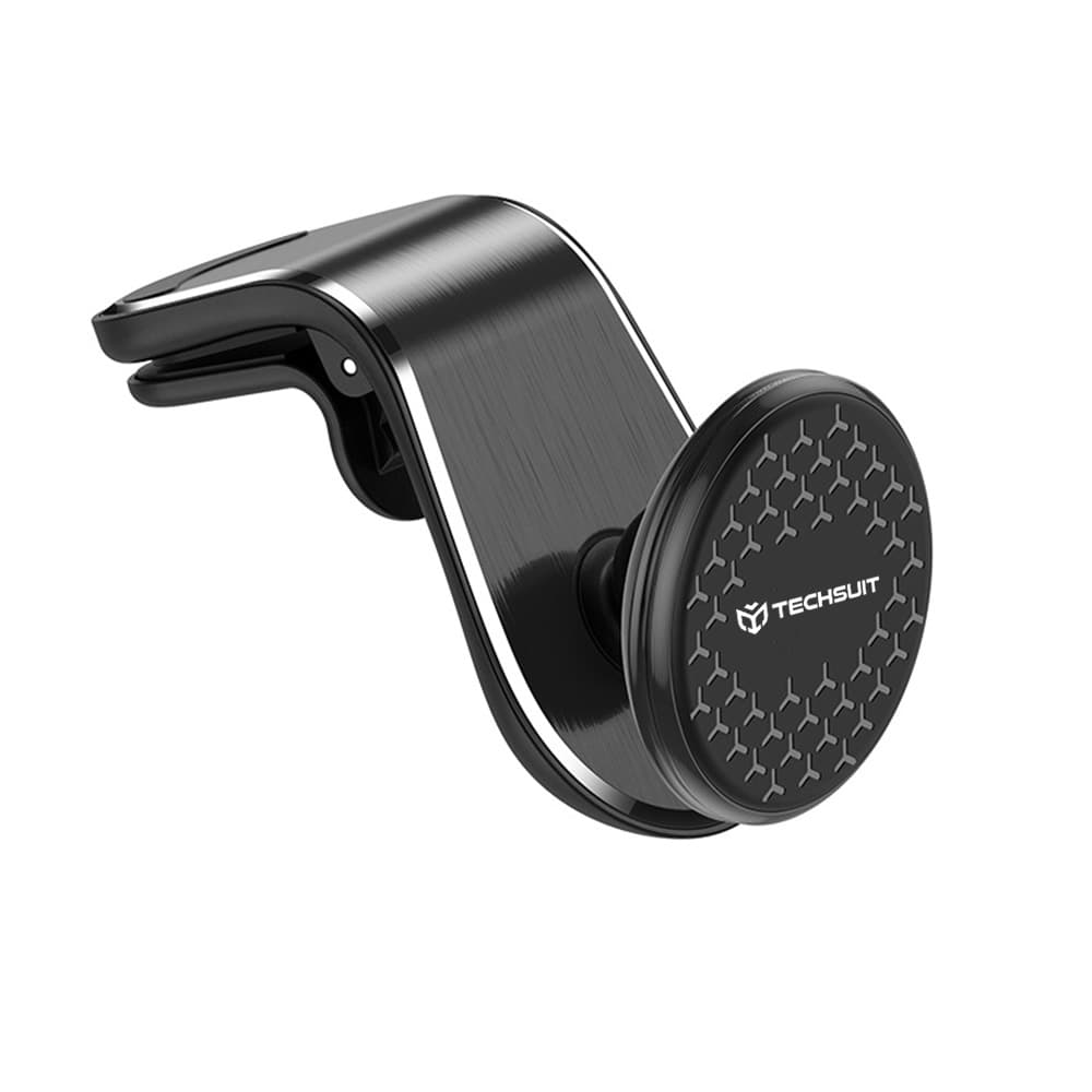Techsuit Car Holder AirGrip (S8) vodopádový tvar magnetický úchyt černá stříbrná - náhled 3