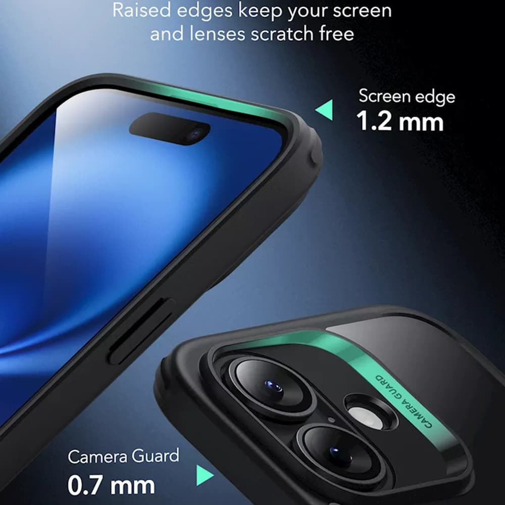 ESR Classic Hybrid HaloLock pro iPhone 16 černá průhledná - náhled 3