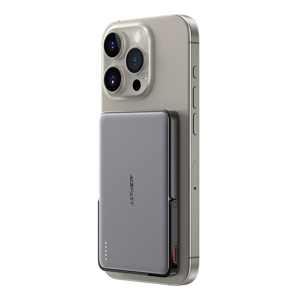 Acefast Magnetic Wireless Power Bank M16-5000 s USB-C 5000mAh černá - náhled 3