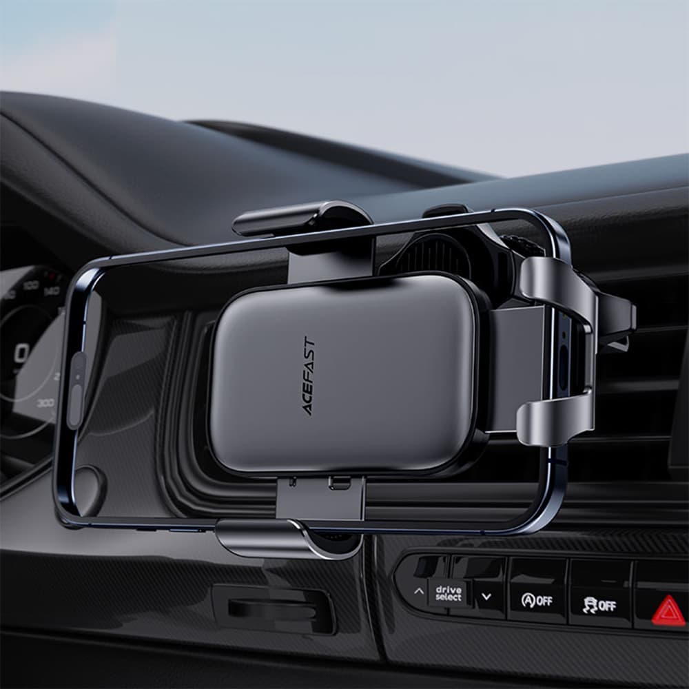 Acefast Gravity Car Holder D38 do ventilace kovově šedý - náhled 3