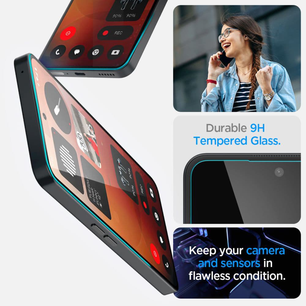 Spigen Glas.tR EZ-FIT Nothing Phone (3a) / (3a) Pro Čirý - náhled 3