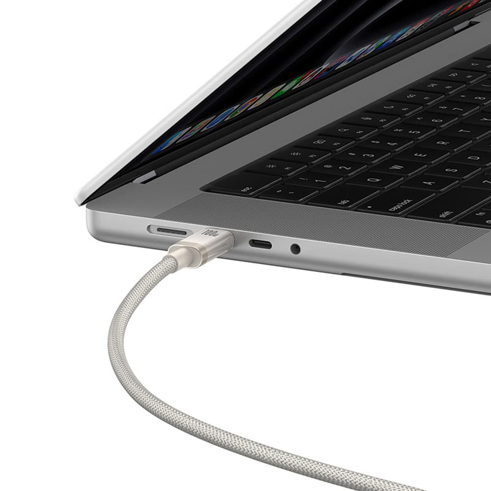 Baseus Data Cable Titanium USB-C na Type-C 100W rychlé nabíjení 2m zlatá - náhled 3