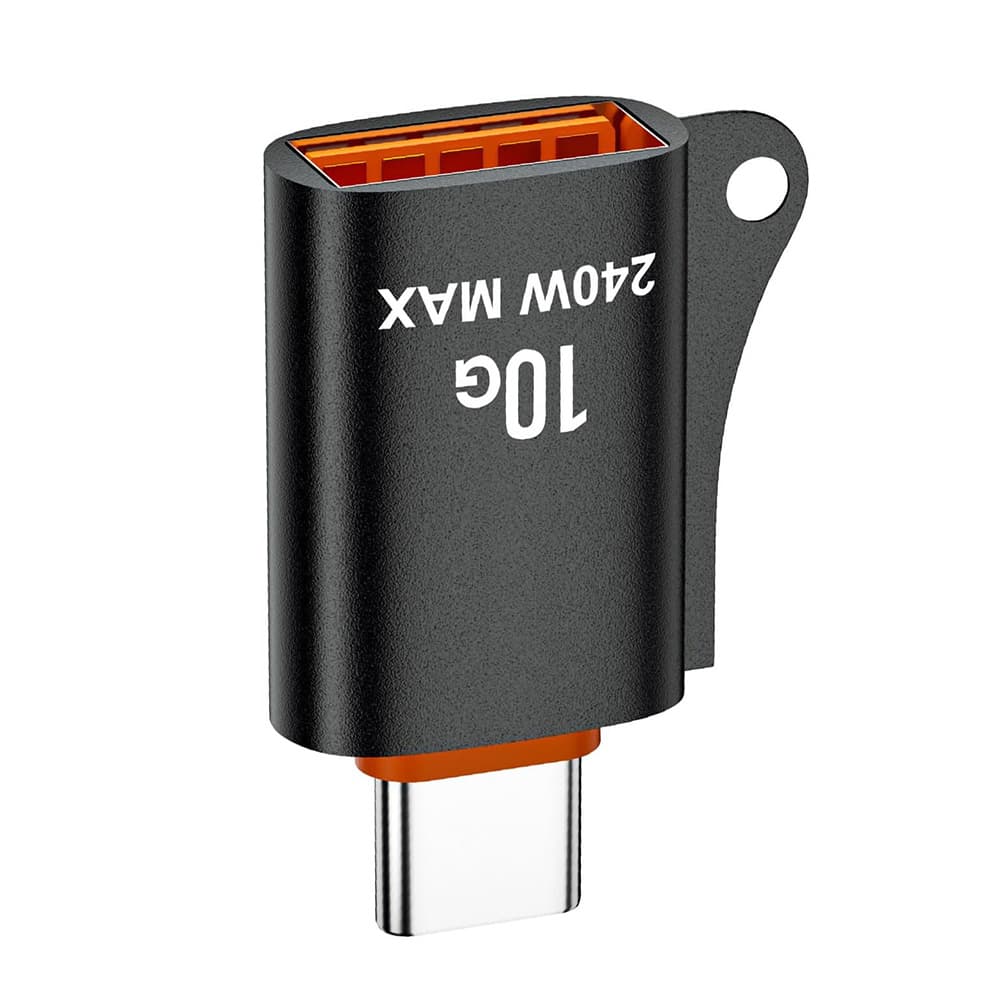 Techsuit Premium OTG Adaptér HyperPort (A1) USB 3.0 na Type-C černá oranžová - náhled 3